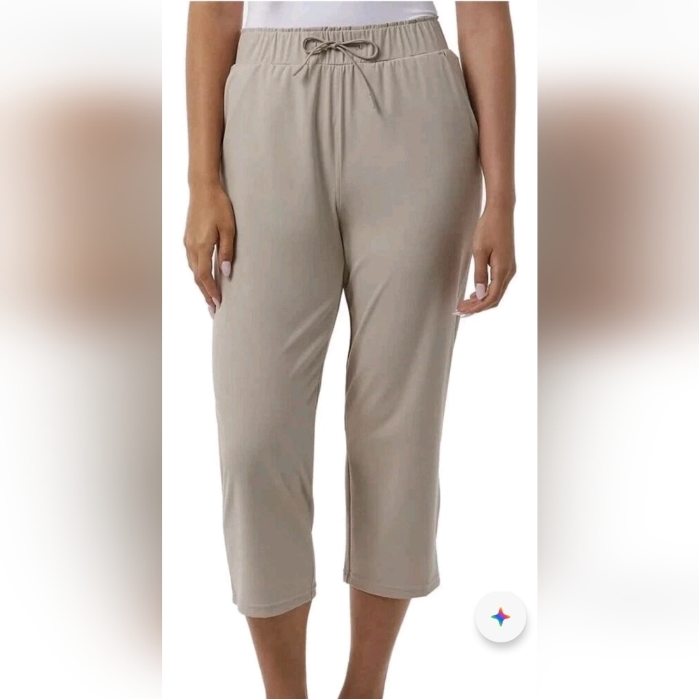 NWT 32 Degrees Ladies’ Pull-On Active Capri Tan S‎ XL